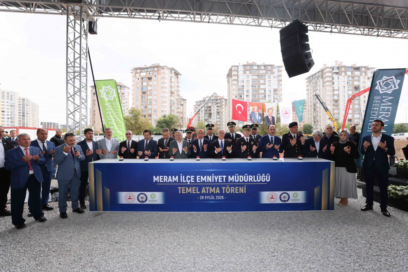 Meram Emniyet’ine Modern Merkez; Yeni Hizmet Binasının Temeli Atıldı