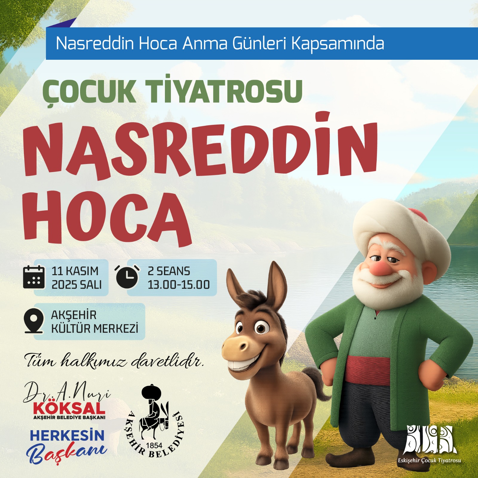 NASREDDİN HOCA’NIN 741. VEFAT YILINDA ANMA GÜNLERİ VE 9. ULUSAL FIKRA CANLANDIRMA YARIŞMASI BAŞLIYOR