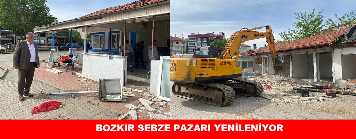 BOZKIR SEBZE PAZARI YENİLENİYOR