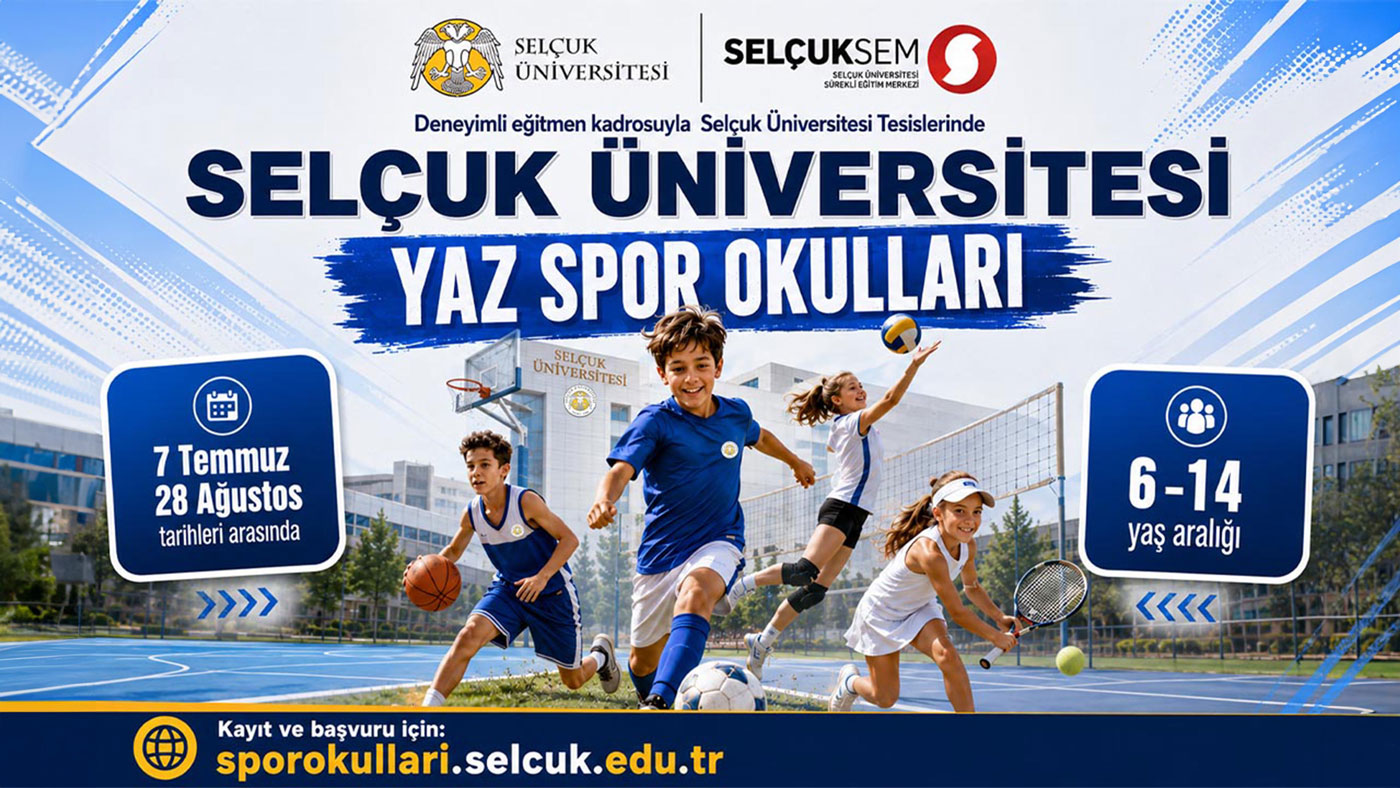 SELÇUK ÜNİVERSİTESİNDE SPOR DOLU BİR YAZ ÇOCUKLARI BEKLİYOR