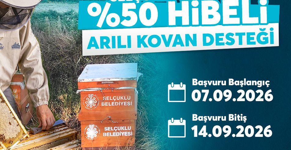 Selçuklu Belediyesi üreticinin yanında olmaya devam ediyor Yüzde 50 Hibeli Arılı Kovan Desteği Başvuruları Başlıyor