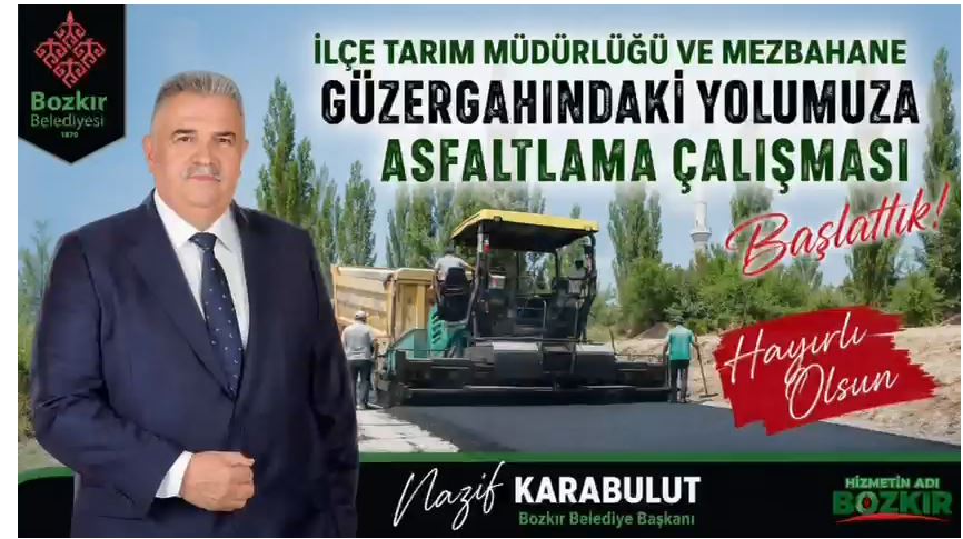 Bozkır’da Asfaltlama Çalışmaları Devam Ediyor