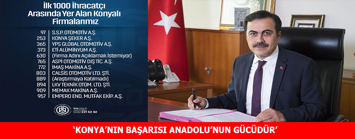 ‘KONYA’NIN BAŞARISI ANADOLU’NUN GÜCÜDÜR’