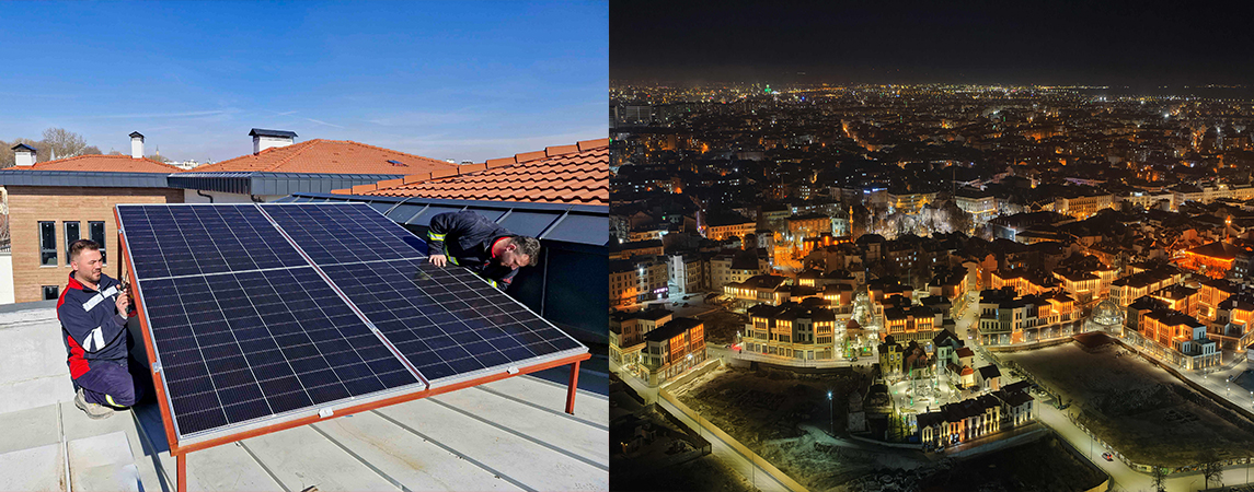 SURİÇİ ÇARŞISI YEŞİL ENERJİYLE AYDINLANIYOR